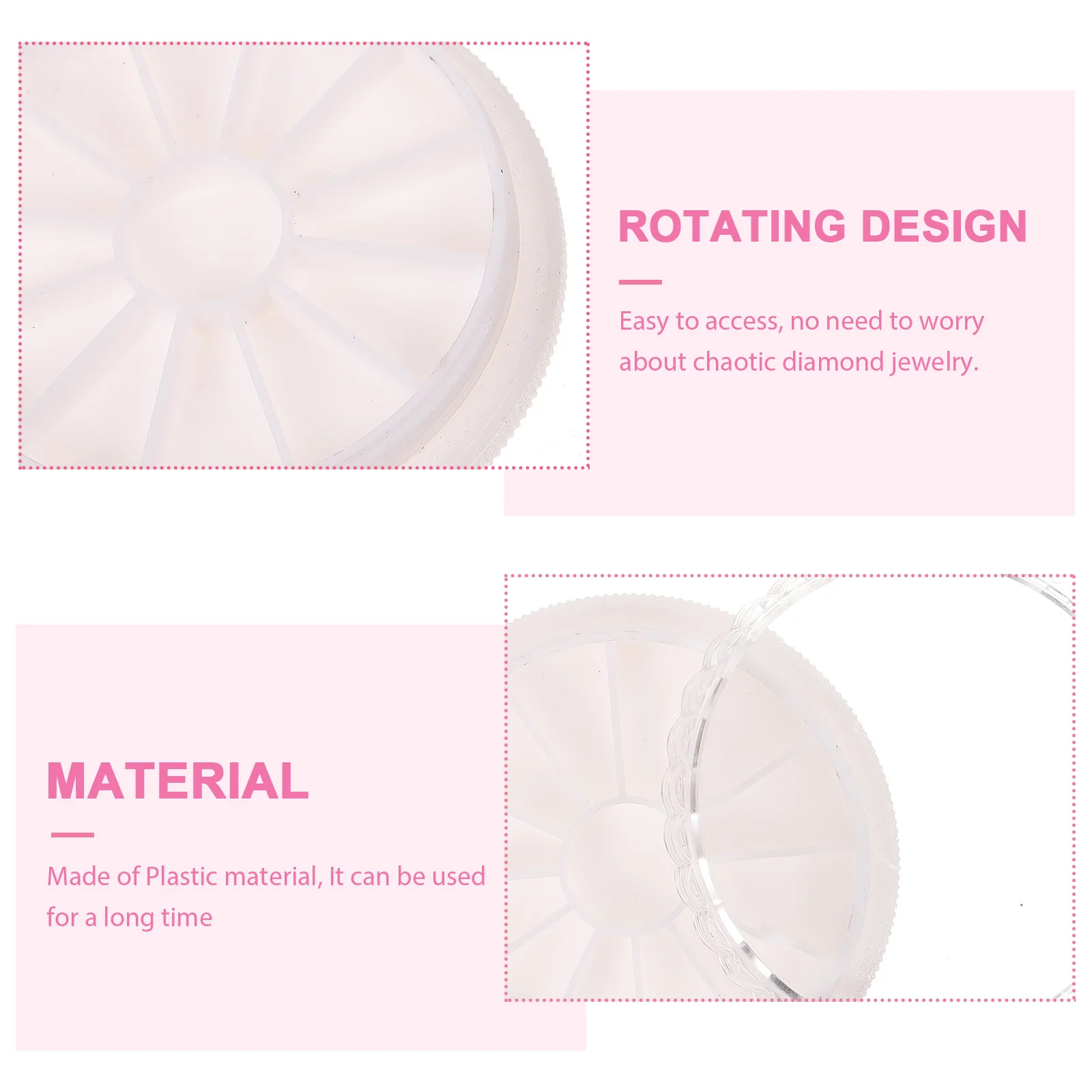 2 個ネイルラインストーン収納ケース空のネイルアートジュエリーコンテナコンパートメントマニキュアアクセサリーボックス宝石オーガナイザー用