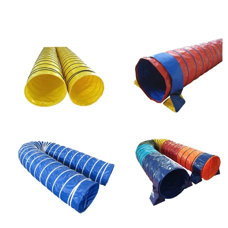 

Dog Agility Training Equipment Dog Tunnel Heavy Duty PVC or Light Weight PVC Dog Agility Tunnel