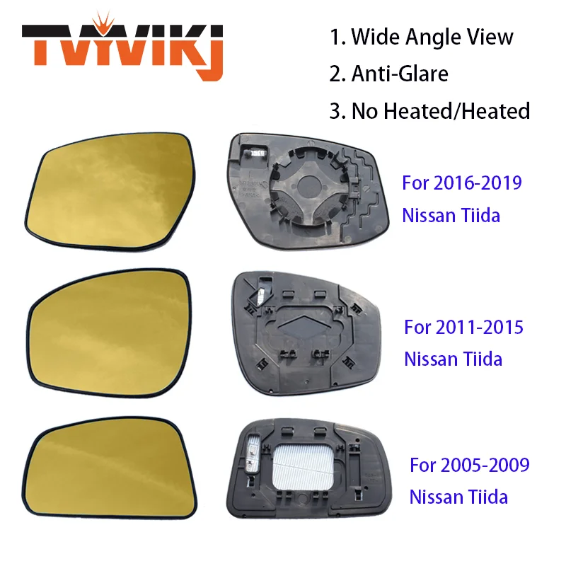 

TVYVIKJ Side Rearview Mirror Blue Glass Lens For Nissan Teana Altima 2003-2020 Wide Angle View anti glare door mirror