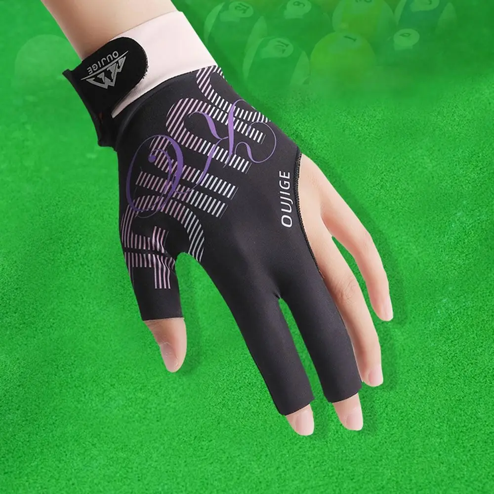

Left Hand Billiards Glove Non Slip Elastic Three Fingers Glove Breathable Snooker Billiard Glove Fitness Accessories