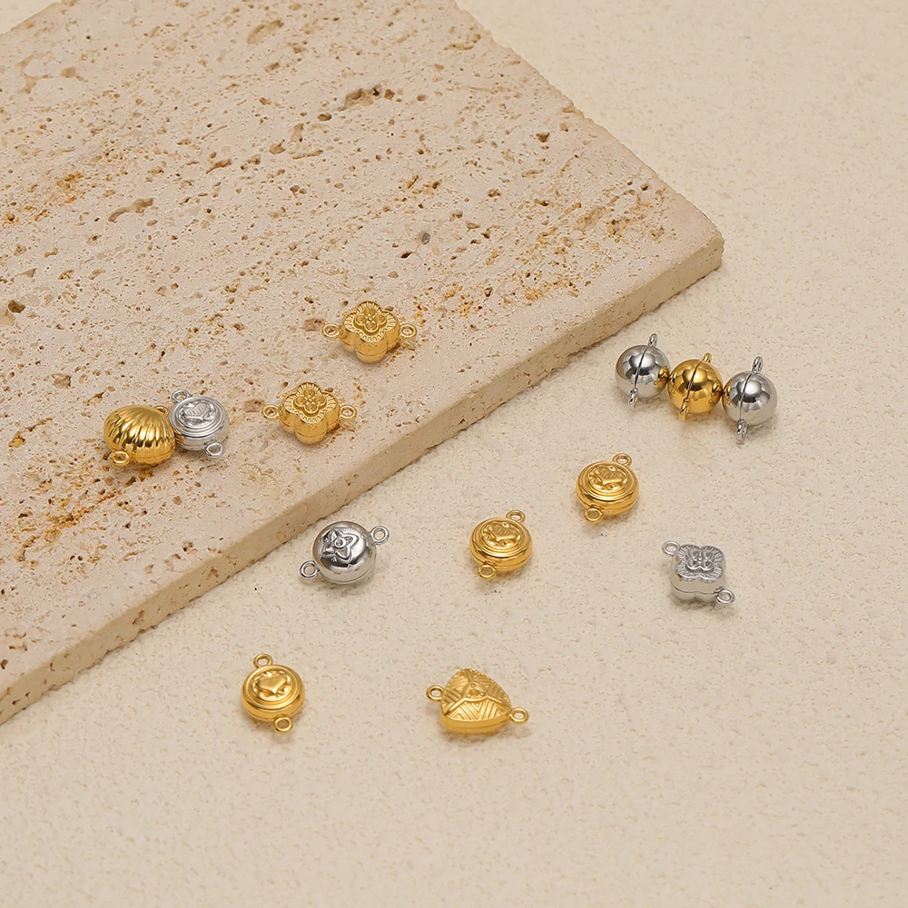 2 Sets Edelstahl-Magnetverschlüsse für Halsketten, Armbänder, Schmuckzubehör, DIY-Handwerk, Schmuckherstellung, Großpackung – Detail 5