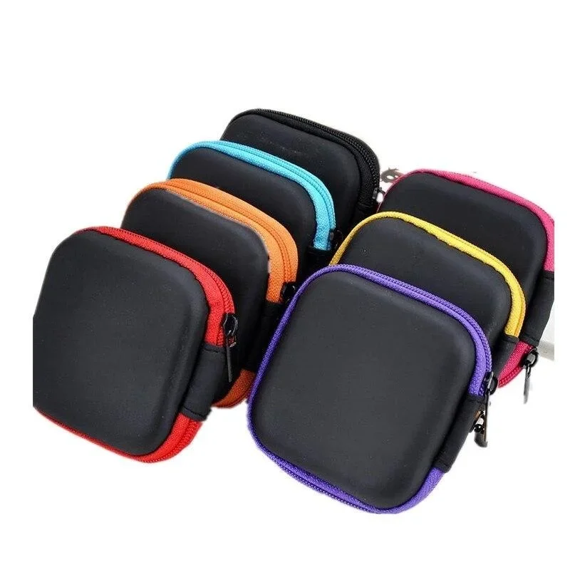 1pc Earphone Case Box Portable Zipper Cable Storage Bag Organizer Charging Line Earphones Holder Case Holder Box