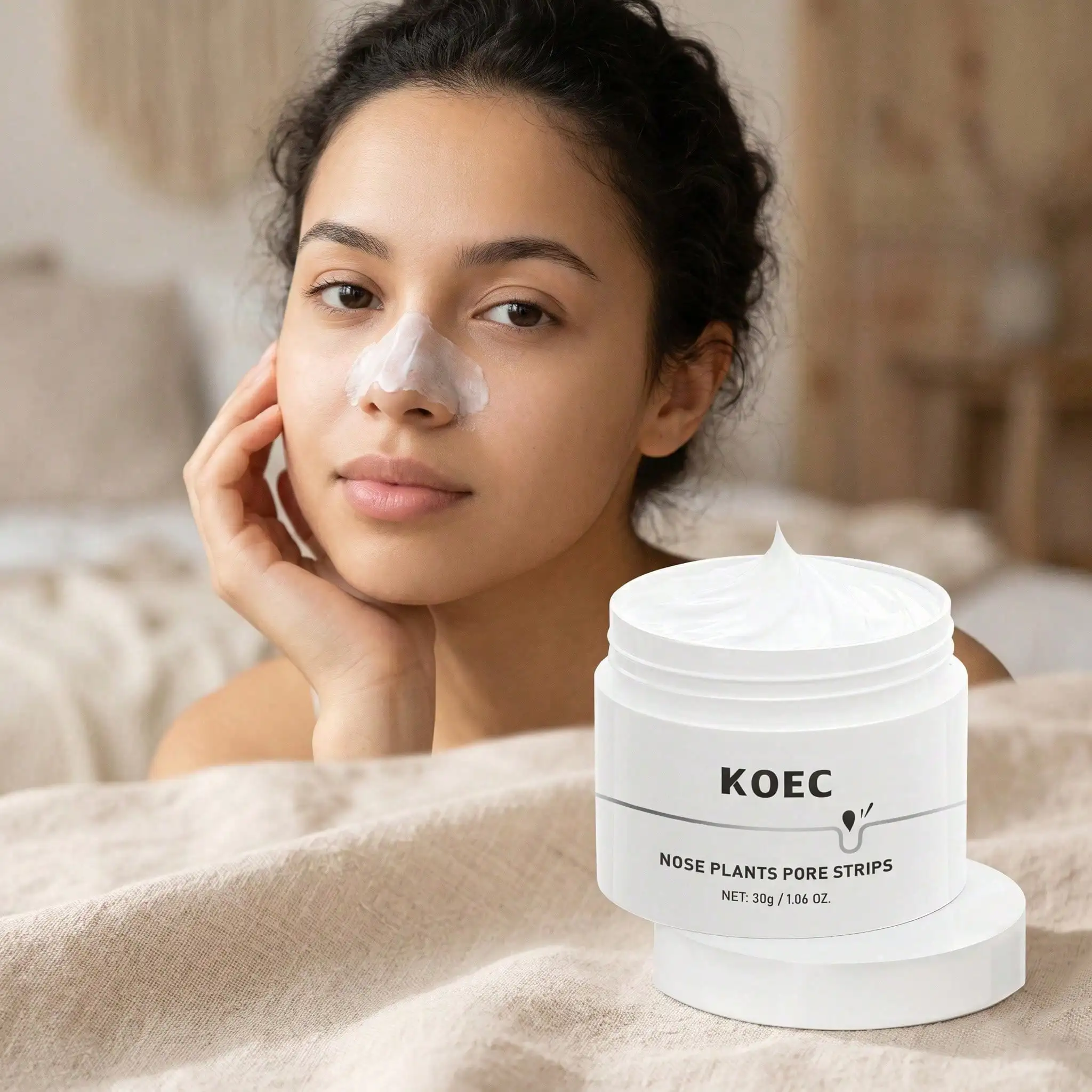 2.0 Nose Pore Strips 30g multi-functional nose mask dissolves grease, removes dead keratin, repairs damaged pore tissue, delivers long-lasting moisturization and restores natural translucent skin radiance.