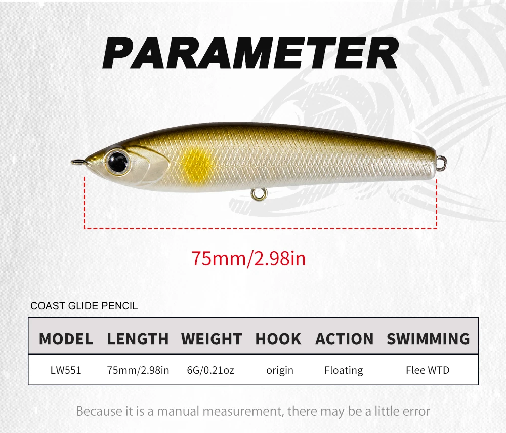 Hunthouse 4 Stück Roter Teufel Topwater Pencil Köder Schwimmender Harter Stickbait 75mm 6g Künstlicher Angelköder für Barsch Hecht Süßwasser – Detail 5