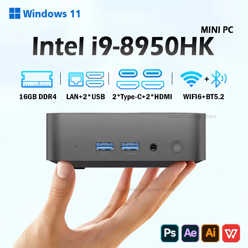 yZ[zV^~jPC Windows 11 Intel Core i9 8950HK 16GB LPDDR4 2TB Intel N5095A ~jRs[^[ fAWIFI 6 ~jQ[~OItBXPC fXNgbv