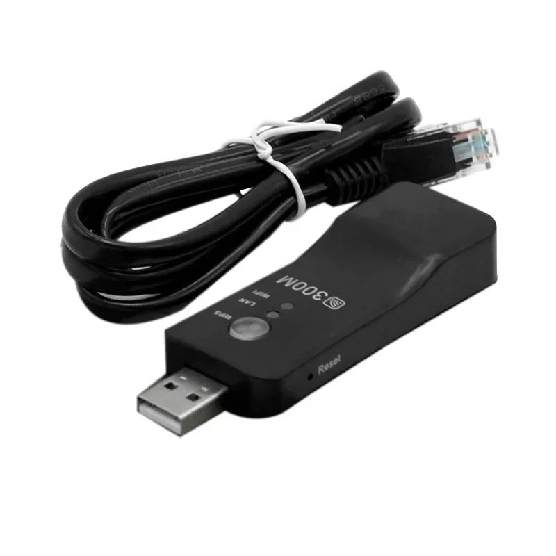USB TV Wifi Dongle Adapter 300Mbps Universal Wireless Receiver RJ45 WPS For Samsung LG Sony Smart TV