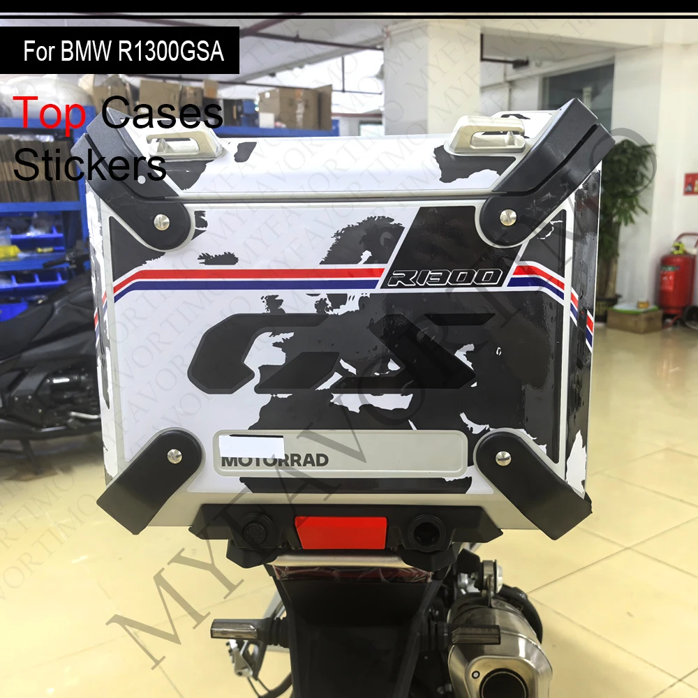 For BMW R1300GS R 1300 GS R1300 ADV GSA  Adventure Motorcycle Luggage carrier Trunk Side Top Cases Sticker Suitcase Decal