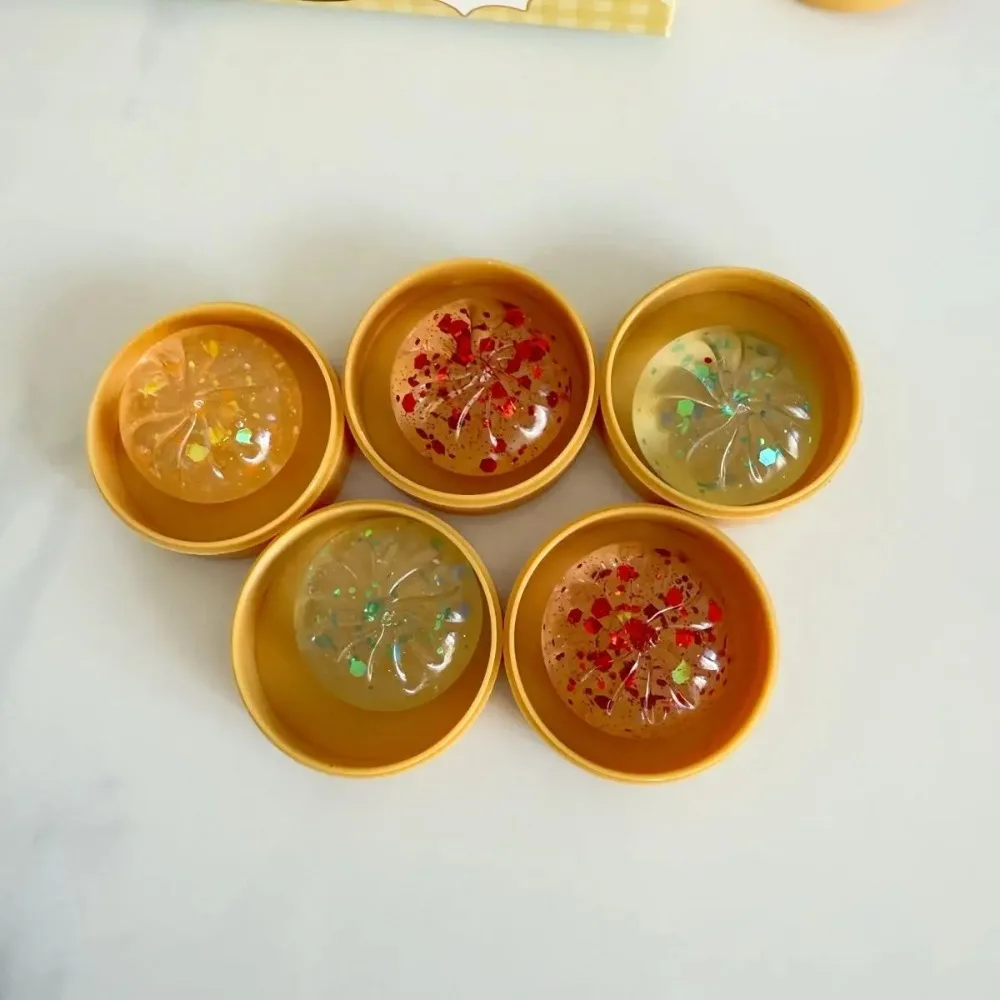 Surprise Gift Crystal Bun Card Cute Mini Soup Dumpling Shaped Stress-Relief Squeeze Toy, Venting Office Prank Toy, Slow Rebound view 5