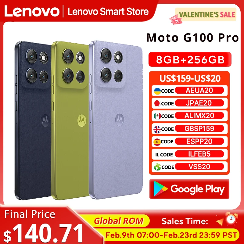 Motorola Moto G100 Pro SmartPhone Global ROM Dimensity 7300 6.7-inch 1.5K pOLED 120Hz Display 50MP Camera 6720mAh Cellphone