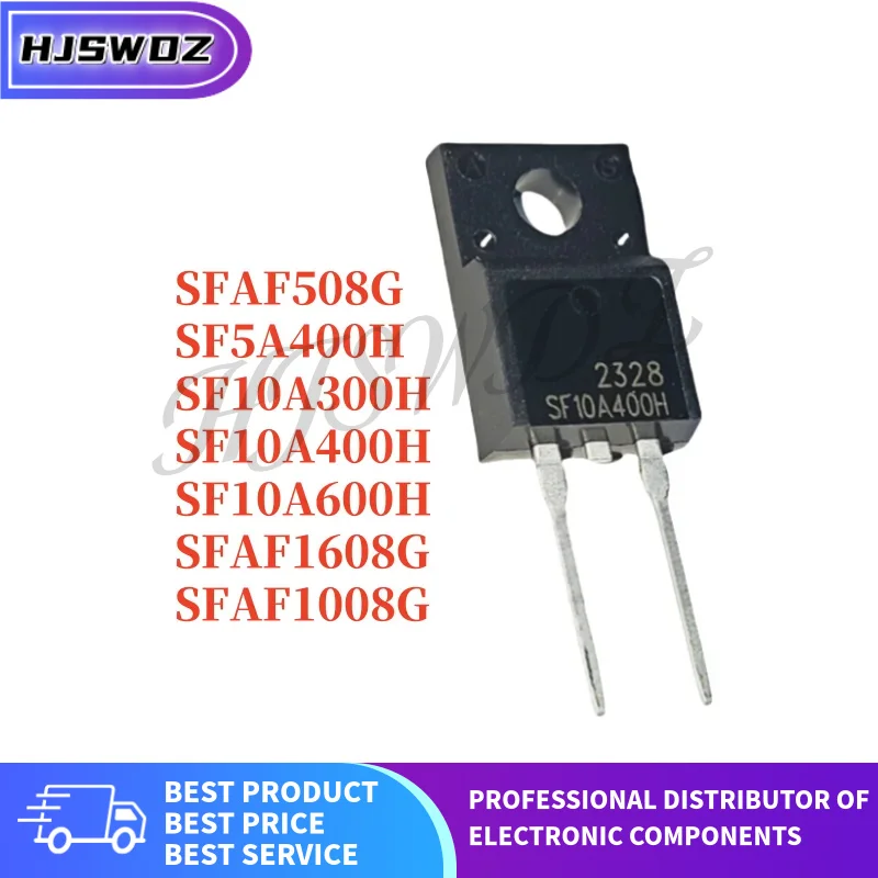 

10 шт. SFAF508G SFAF1608G SFAF1008G SF10A400H SF10A400 SF10A600H SF10A300H SF5A400H TO-220F диод быстрого восстановления
