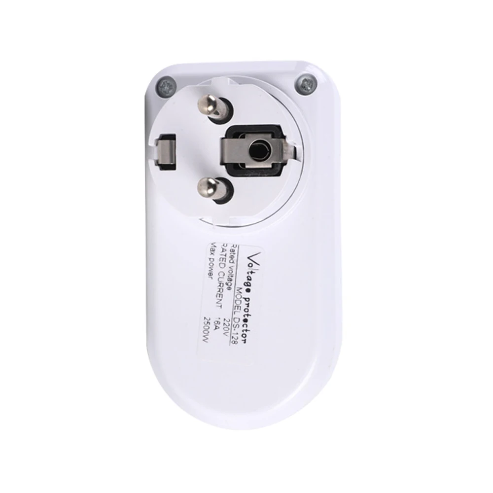 

EU Plug Electronic Voltage and Surge Protector with Indicator Light Single Outlet 16A Over and Under Voltage Protector