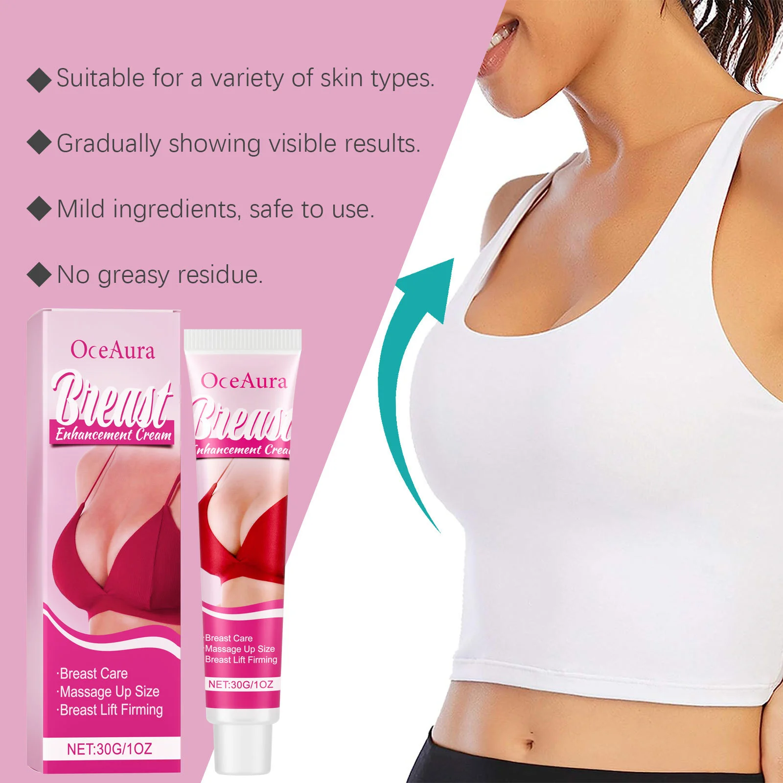 Breast Lifting Cream Tightening Anti Sagging Plumping Breast Enlargement Growth up Shape Nourishing Breast Firming Massage Cream