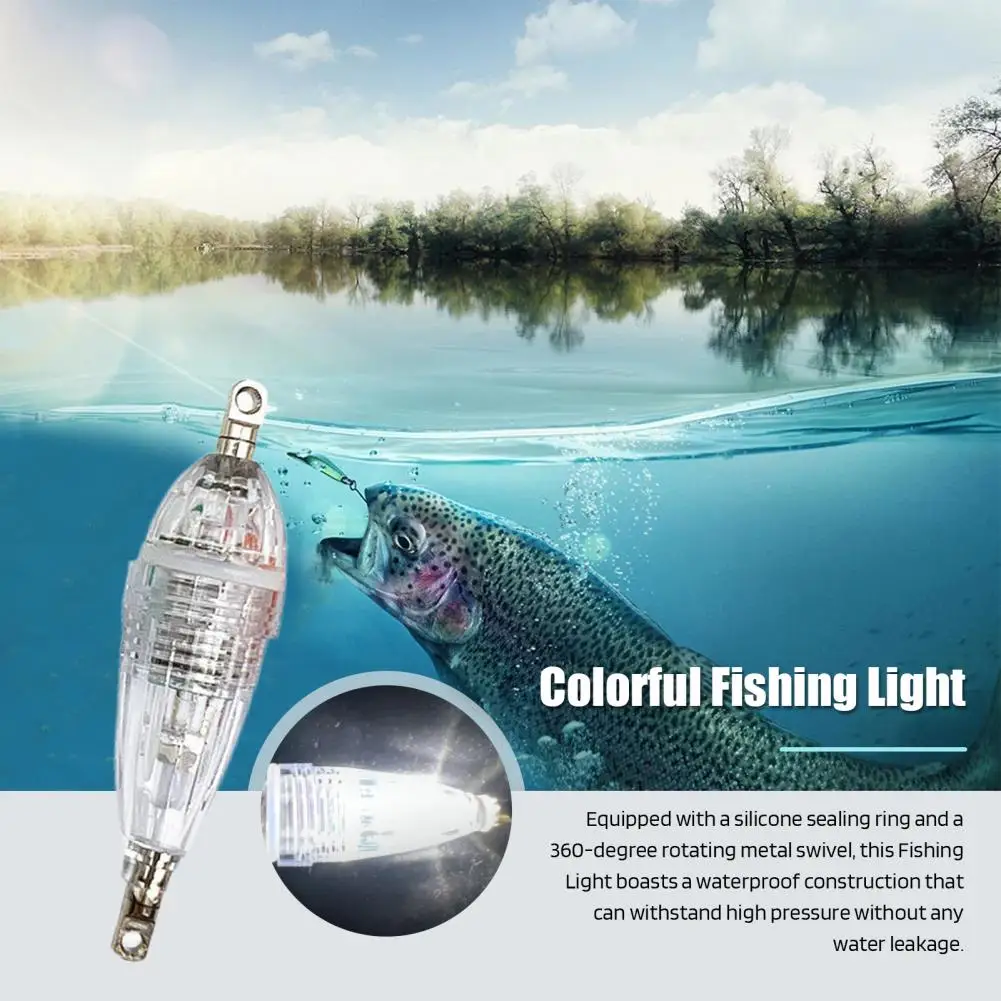 Silicone Sealing Ring Fish Light Colorful Led Fishing Lamp for Drop Fish Waterproof Submersible Light for Gathering for Enhanced