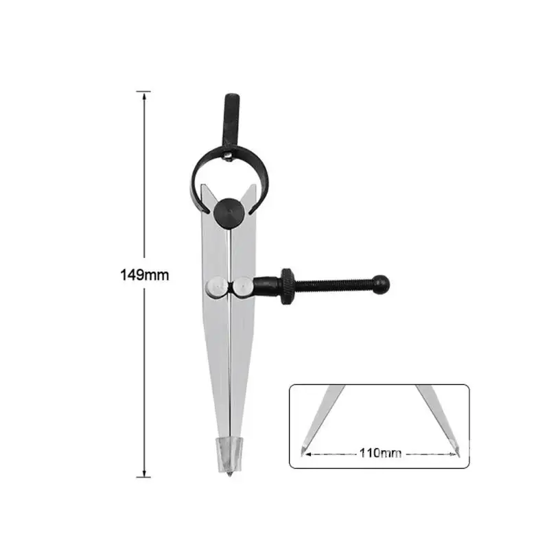 

Lockable Carbon Steel DIY Gauge Wing Creaser, Adjustable, Leather Divider, Compass