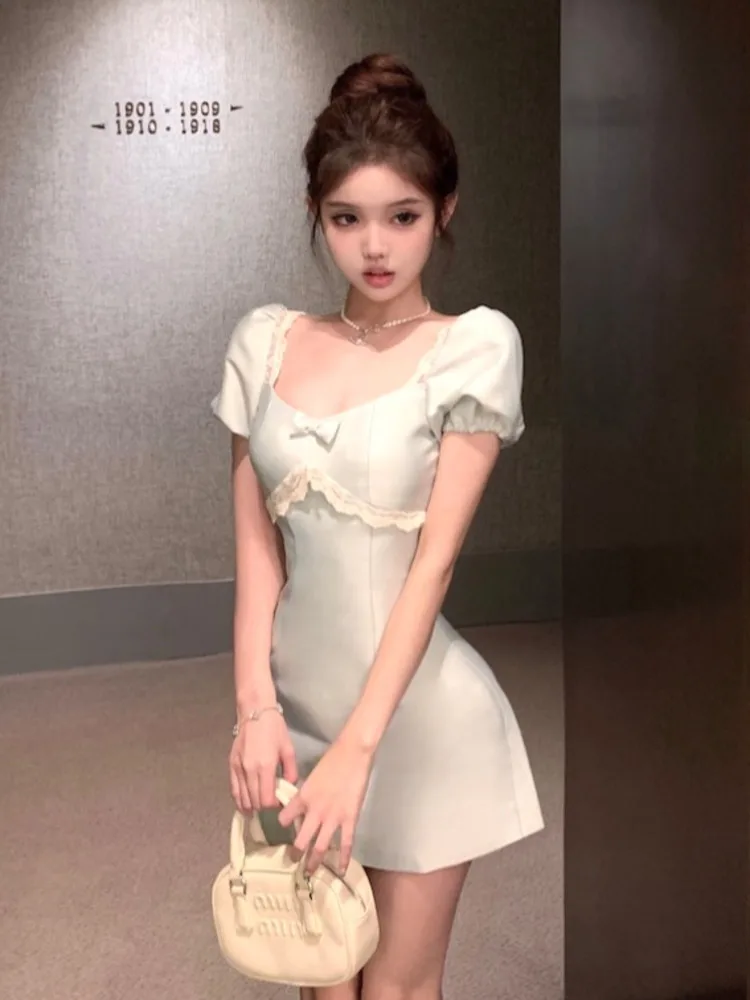 High Street French Fashion Small Fragrance Summer Dresses For Women 2023 New Korean Sweet Girl Party Dress Robes Vestidos