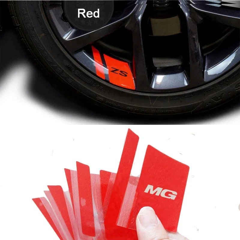 6-Piece Car Wheel Sticker Set for MG ZS 5 7 6 Cyberster MG4 EV ES5 HS ONE GT GS MG3 3SW MARVEL R Scorpio