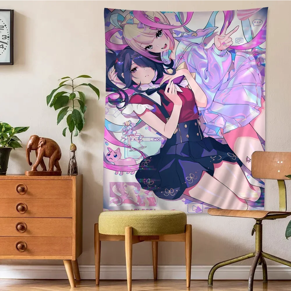 Needy Girl Streamer Overload Tapestry Anime Tapestry Hanging Tarot Hippie Wall Rugs Dorm Wall Hanging Sheets