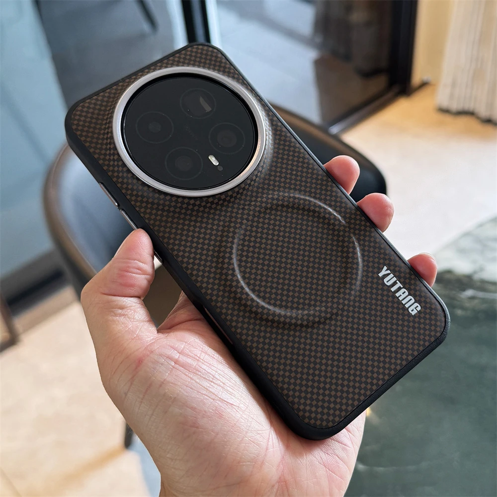 Luksusowe etui z PU skóry z wzorem włókna węglowego, z funkcją bezprzewodowego ładowania magnetycznego, do Honor Magic 8 7 6 Pro Lite X9d X9c — zdjęcie produktu 2