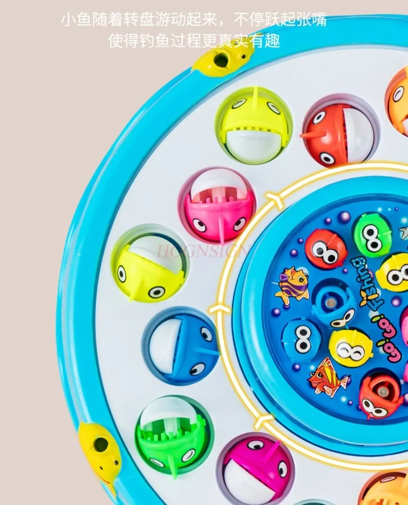 Set per l'educazione precoce del giocattolo del puzzle di pesca elettrica per bambini