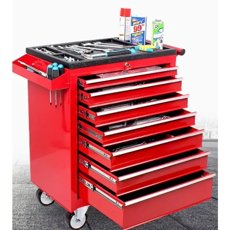 Professional 7 Drawers and side a tray Tool Cabinet hand cart tool cabinet