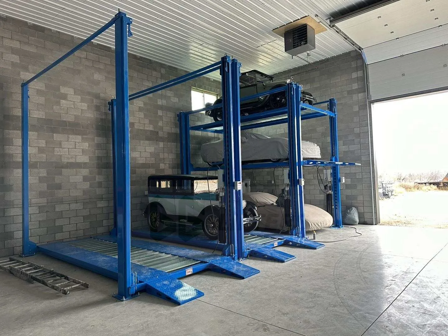 Customized 3-Car Automatic Parking Lift System 4-Post Car Stacker Triple Stacker Garage Equipment car lift 3 levels