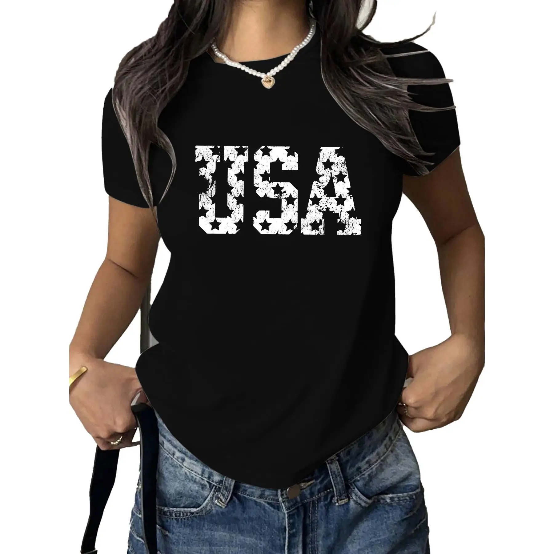 

Vintage Distressed USA 4th of July T-Shirt, Grunge Patriotic Tee, Vintage God Bless America T-Shirt, Retro Independence Day