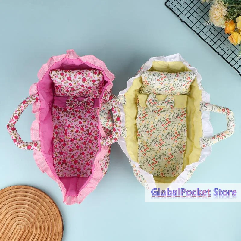 [TG823]Adaptable For Dolls Under 35cm Cute Hand-pull Basket Design For Dress-up Doll Dollhouse Accessories Girls' Toys Gifts