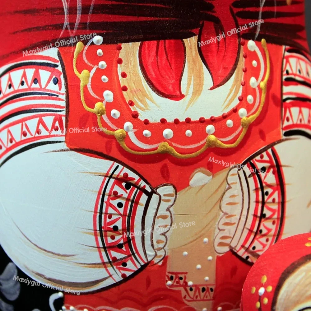 7 قطعة/المجموعة الروسية التعشيش الدمى شيك ماتريوشكا الخشب التراص متداخلة للأطفال سطح المكتب ديكور هدايا عيد الميلاد