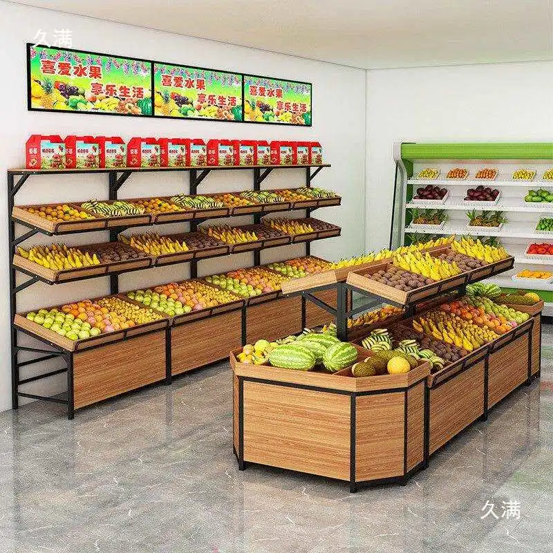 Fruit shelf display rack, supermarket vegetable shelf, fruit store cabinet, multi-layer fruit display frame