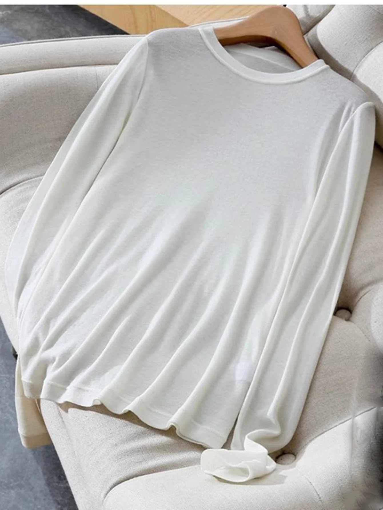 Sexy see through pink white t shirt top women street wear solid color tops woman 2026 loose long sleeve tees club party t-shirts image 3