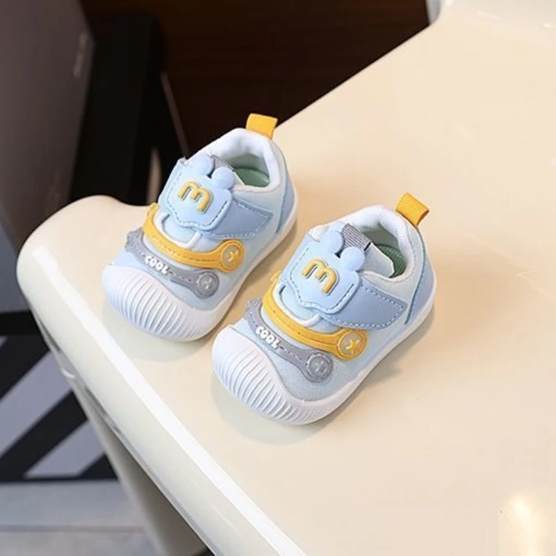 

New Kids' Non Slip Soft Sole Baby Learning Shoes Ultra Light Double Mesh Ventilated Boys Girls Shoes