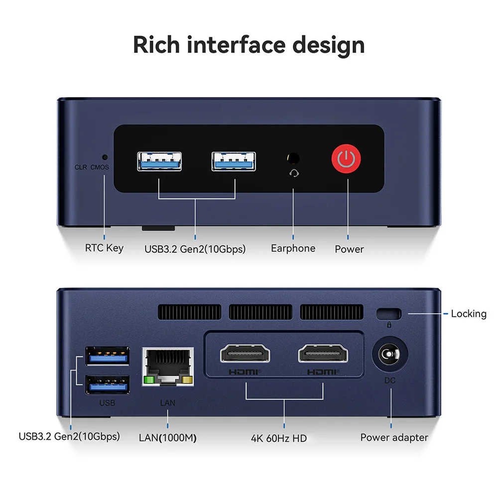 Imagem -06 - Beelink Mini S12 Computador Desktop Intel Alder Lake N95 8gb Ddr4 256gb Ssd Wifi5 Dual 1000m Lan 12th Gen