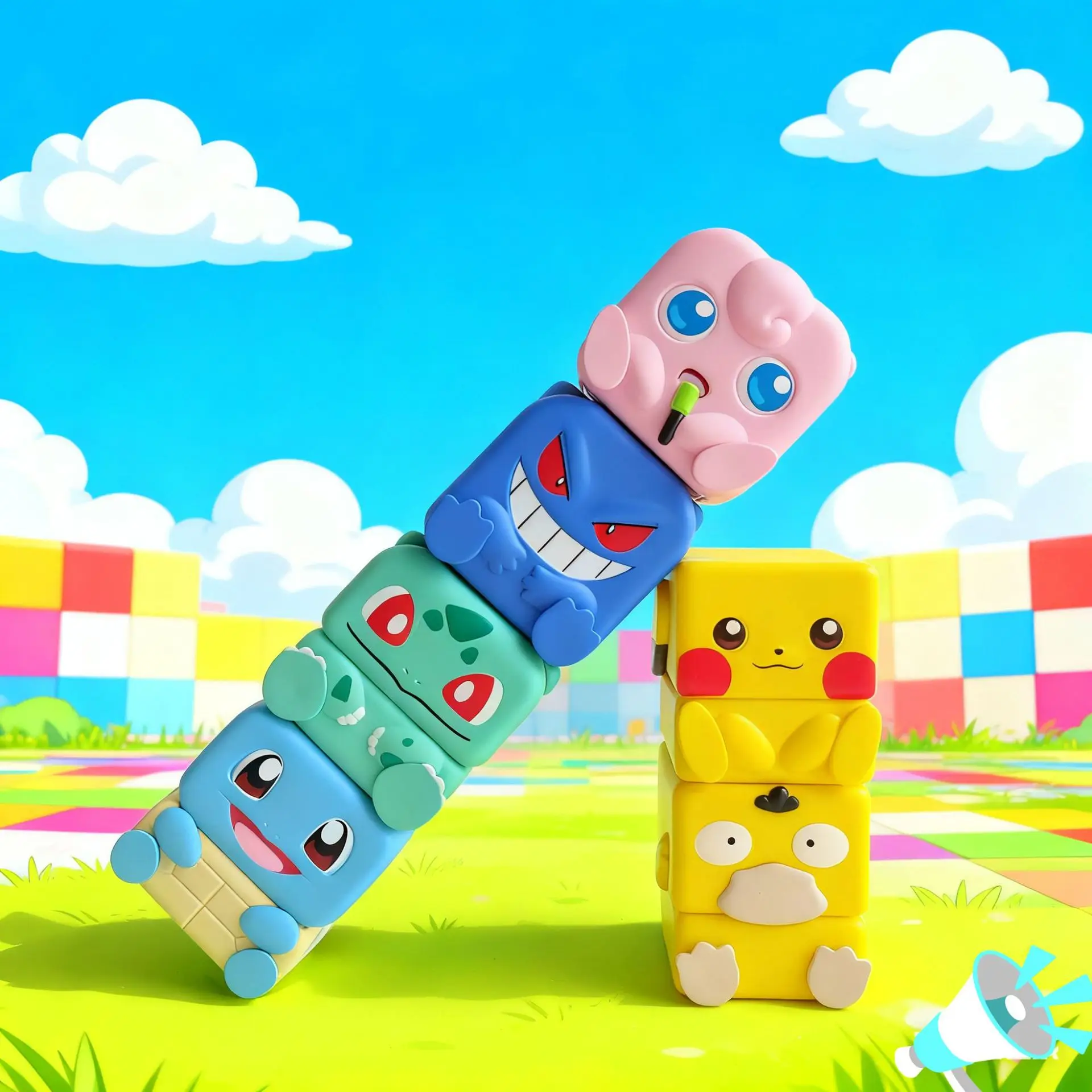 

Pokémon Magnetic Stacking Pikachu, Squirtle, Bulbasaur Desktop Decorative Toys