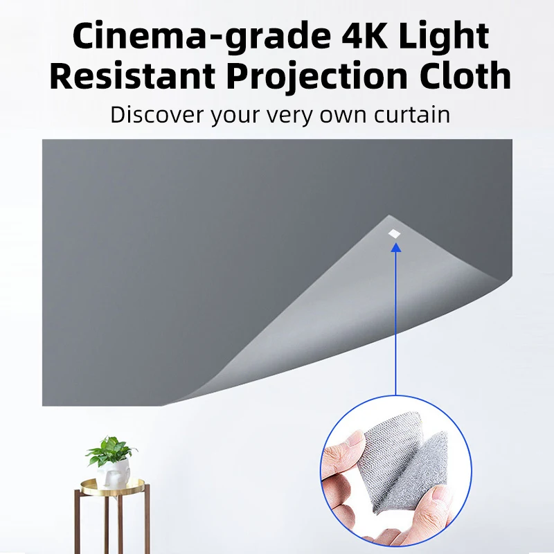 Multi SizeAnti-Glare 4K 1080P 3D Projector Screen 16:9 Foldable Portable Wall Hanging Projection Screen for Home Outdoor Camping