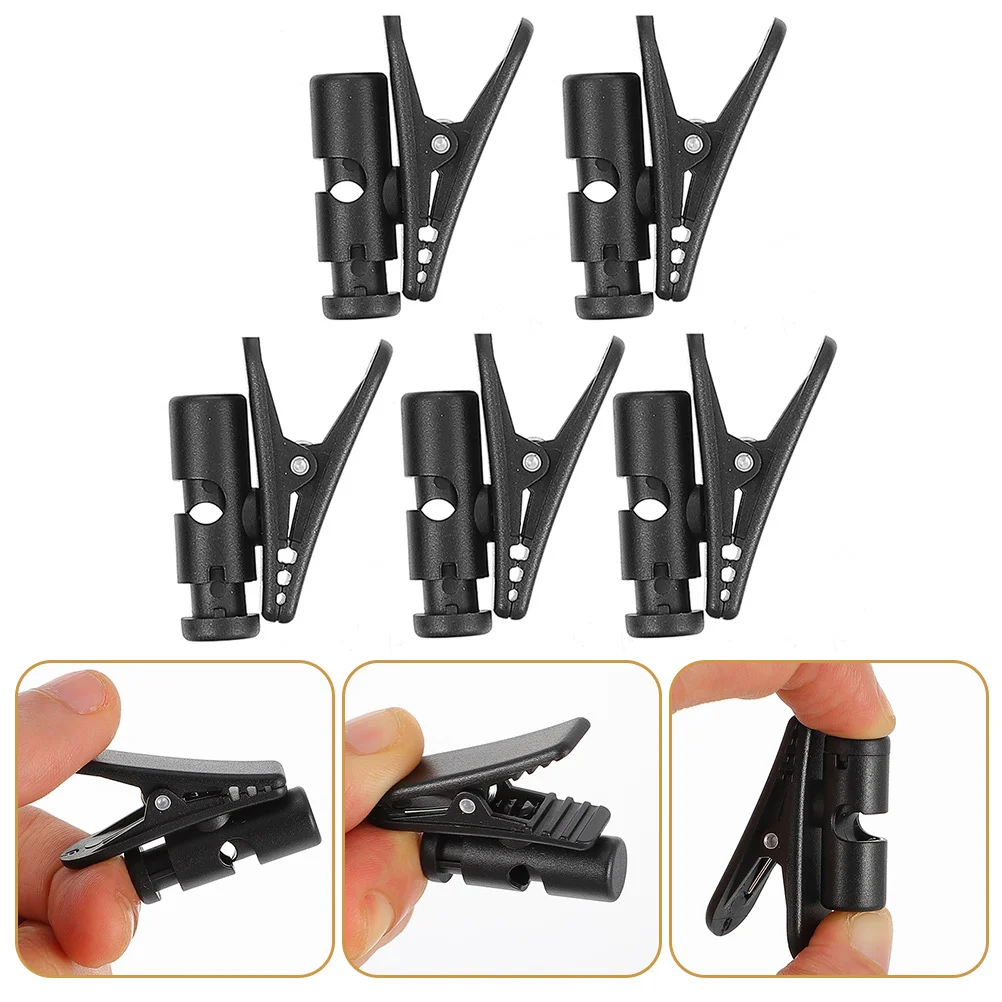 

5Pcs Earphone Clip Headphone Cord Holder Durable Cable Clamp Efficient Wire Fixing for Collar Organized Headset Use