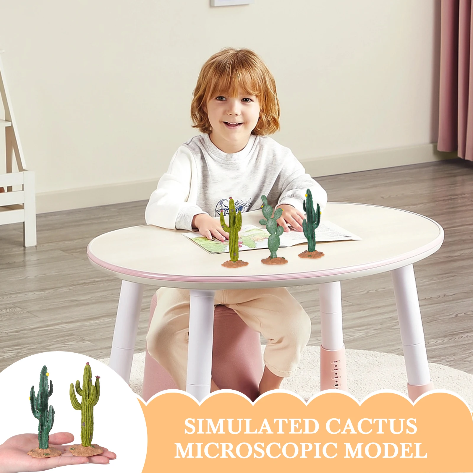 

3pcs Mini Cactus Decorations Simulated Green Plants Home Office Car Tabletop Resin Figurines Craft Ornaments PVC Non Fading