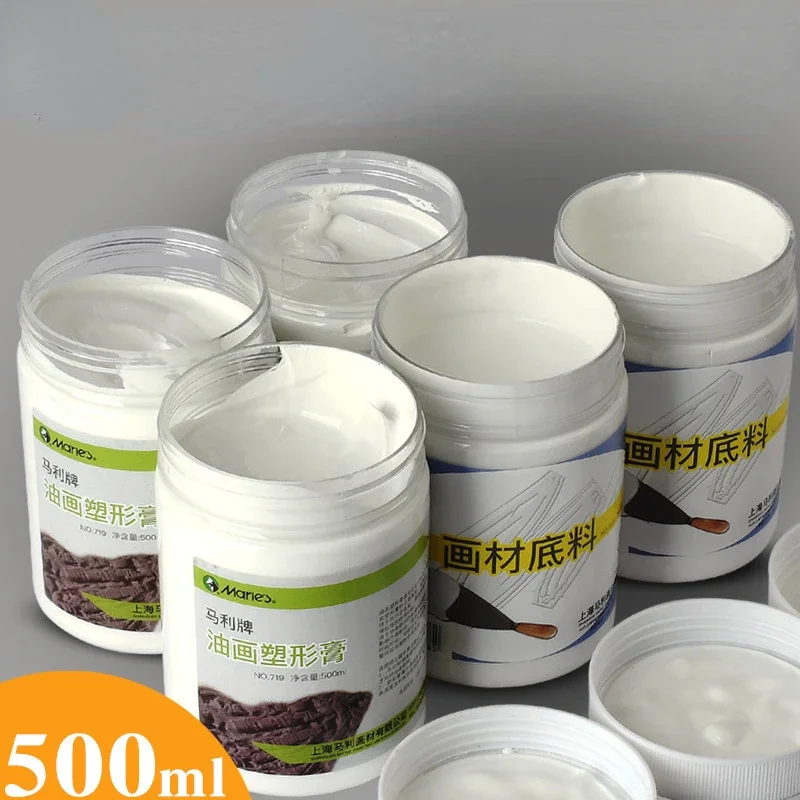 500ml Oil Paint Shaping Paste Pigment Medium Agent Acrylic Resin Texture Thickening Painting Material Base Art Supplies