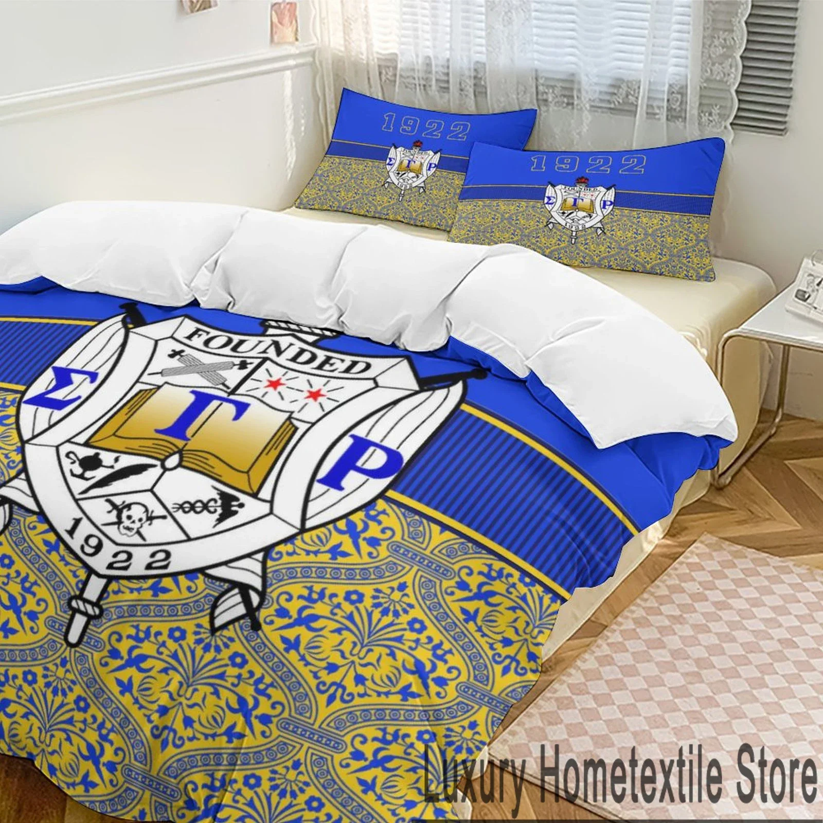 3D Sigma Gamma Rho SGR Bedding Set Duvet Cover Bed Set Quilt Cover Pillowcase Comforter king Queen Size Boys Adult Bedding Set