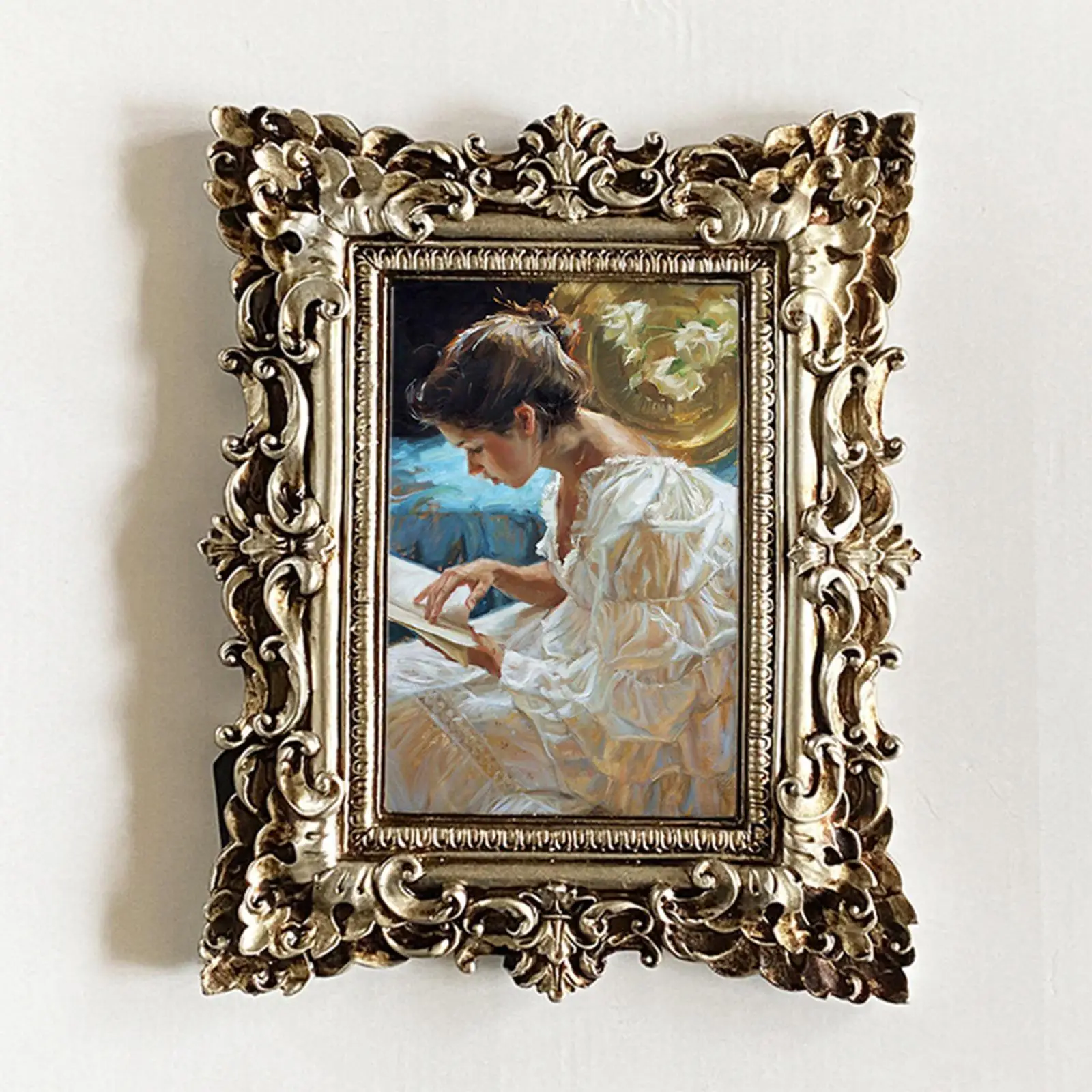 Photo Frames Deluxe Floral Design Resin Gifts Photo Display Tabletop and Wall Hanging Frames