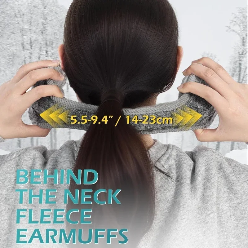 Unisex Warm Knit Earmuffs Winter Outdoor Ear Warmer Thicken Plush Winter Warm Fleece Earmuff Outdoor Warmer Cycling Ear Muffs