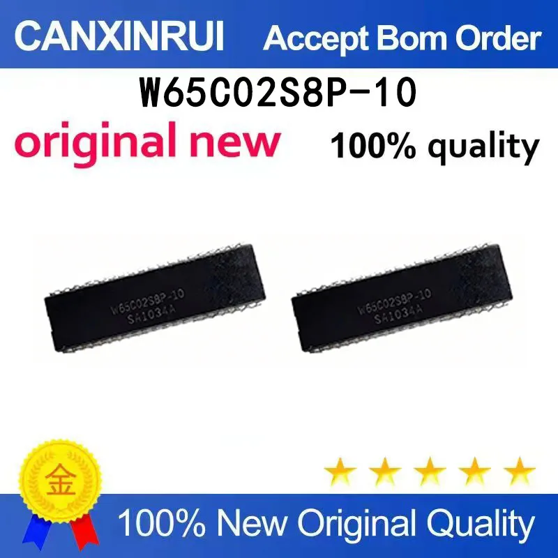 (5-100 pieces)New W65C02S8P-10 W65C02S8P direct insertion DIP-40 microcontroller chip IC