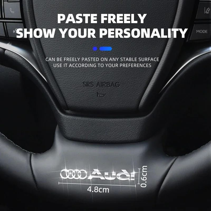 شعار معدني السيارات ديكور الشارات نافذة السيارة ممسحة ملصقات لأودي 8P B9 8V A5 A6 C7 RS RS3 RS4 RS5 RS6 RS7 A7 Q3 Q5 Q7 S3 S6 #2