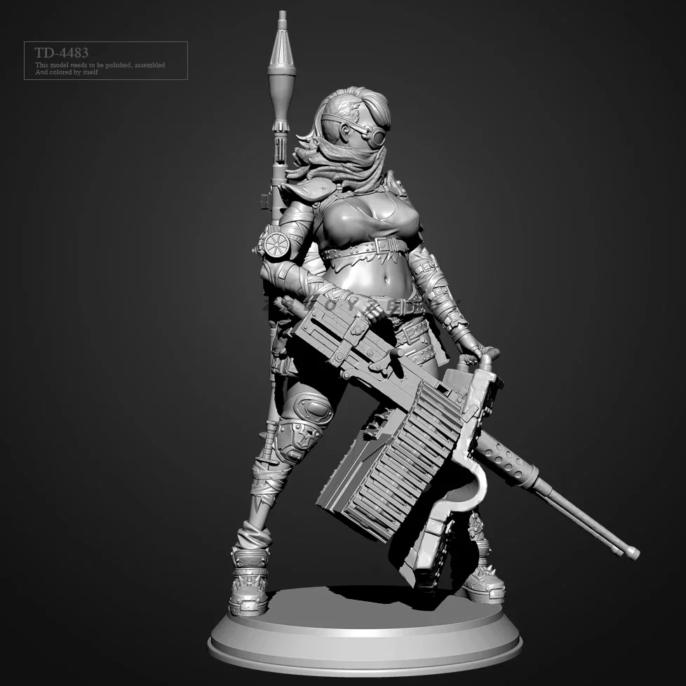 50Mm 75Mm Hars Modelkits Figuur Schoonheid Kleurloos En Zelf Geassembleerd (3d Printen) TD-4483/3d