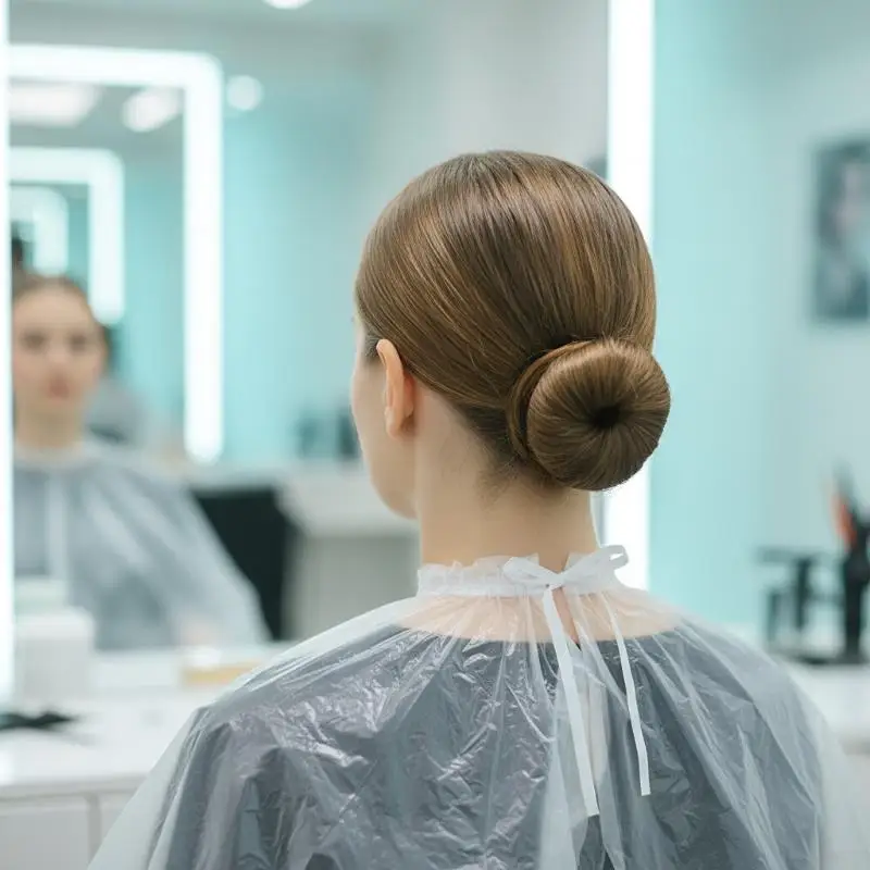 100-個使い捨てヘアカットケープ理髪防水マントケープホーム染色理髪エプロンヘアサロン理容室用
