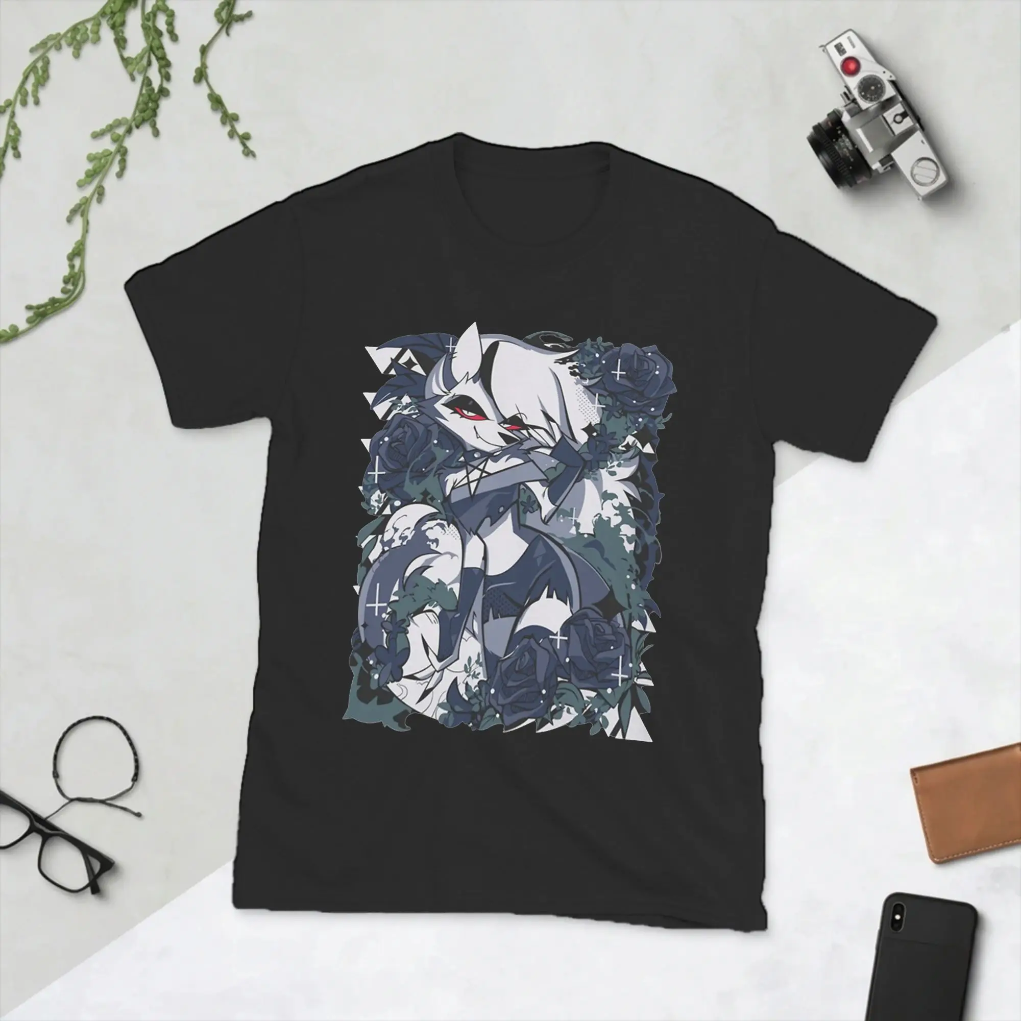 Men's Cartoon Helluva-Boss Loona T Shirt  Cotton Clothes Casual Short Sleeve Crewneck Tee Shirt Unique T-Shirts