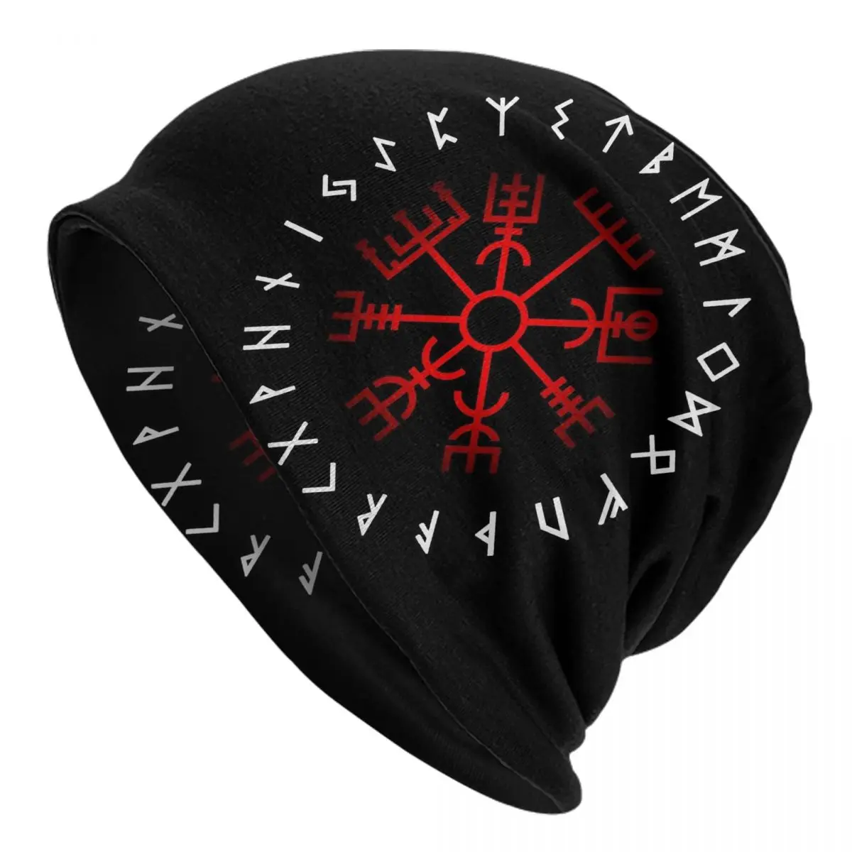 viking Beanie Skullies Beanies Caps VEGVISIR COMPASS Thin Hat Autumn Spring Bonnet Hats Men Women's Street Ski Cap