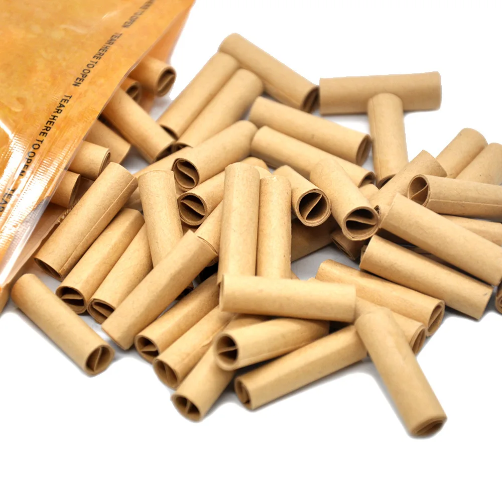 HORNET DANGER Natural 6MM Slim Cigarette Rolling Filter Tips Unrefined Paper Filters Rolled Smoking accessories weed