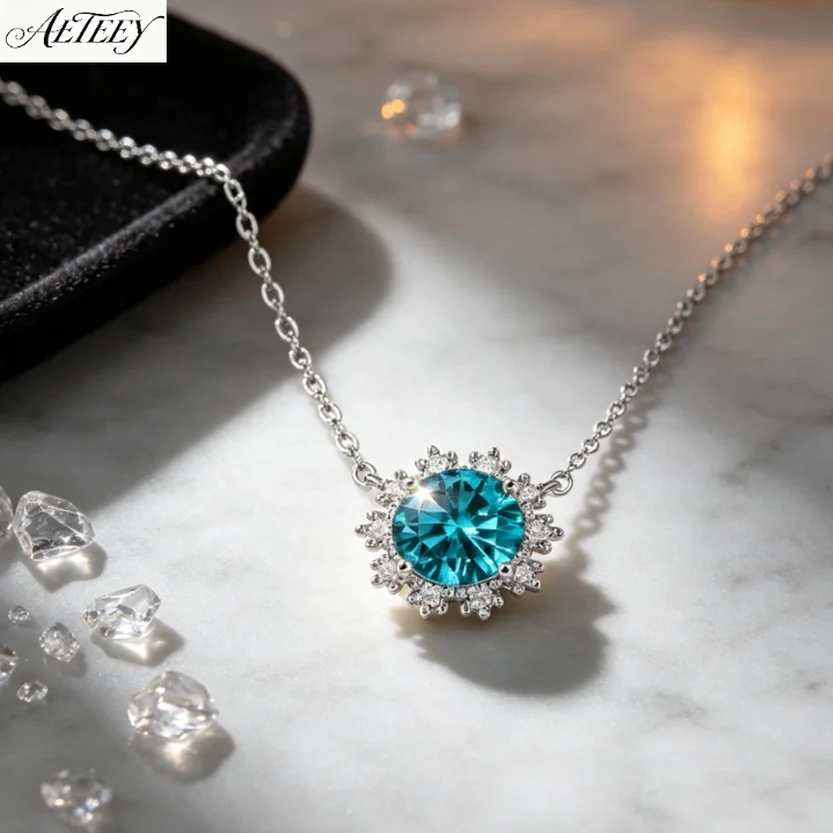 collar-aeteey-de-plata-s925-con-moissanita-azul-marino-en-forma-de-copo-de-nieve-joyeria-de-lujo-ligero-para-mujer-collar-de-clavicula