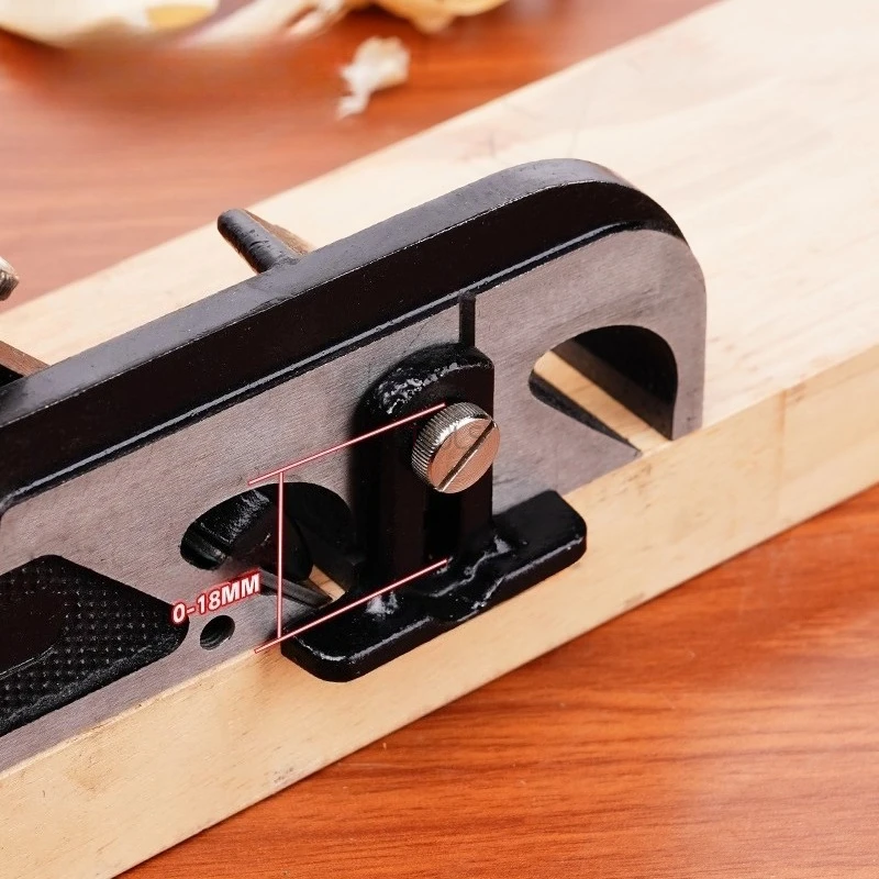 Raboteuse à rainure européenne réglable pour le travail du bois, fer de bureau, rainurage de blaireau, rabotage et coupe de bord, raboteuse plate manuelle