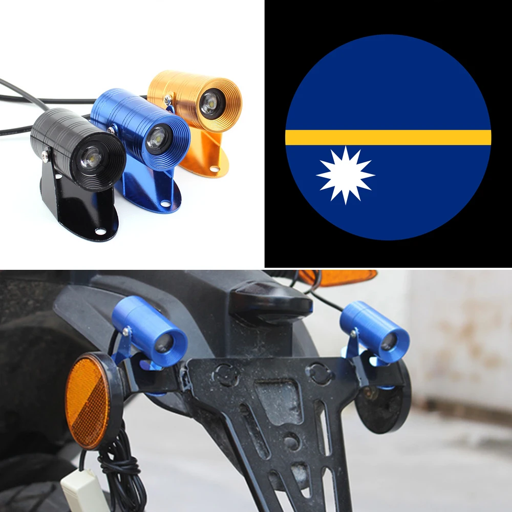 

1 Pieces LED Light Motorcycle Laser Projector Shadow Accessories For The Republic of Nauru Flag Logo